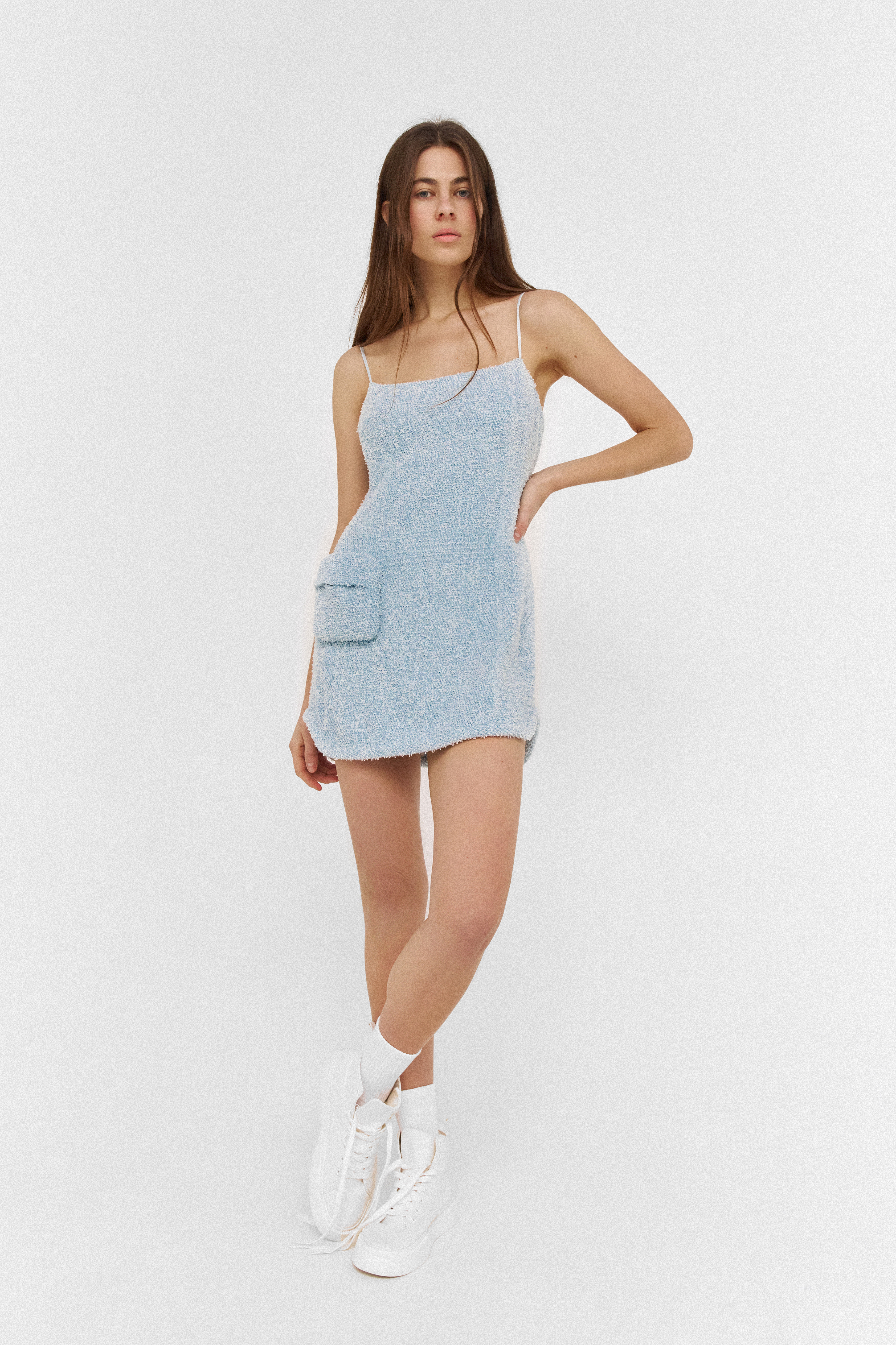 COTTON CHENILLE MINI DRESS